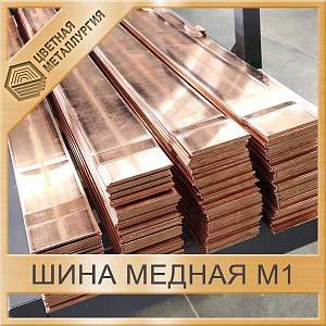 Шина медная твердая ШМТ 5х60х4000 мм М1 ГОСТ 434-78 купить в Челябинске
